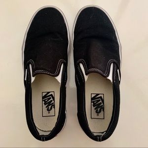 Vans Black Slip on Shoes